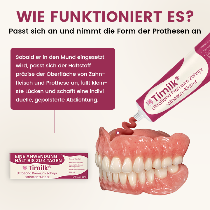 Timilk® UltraBond Premium Zahnprothesen-Kleber