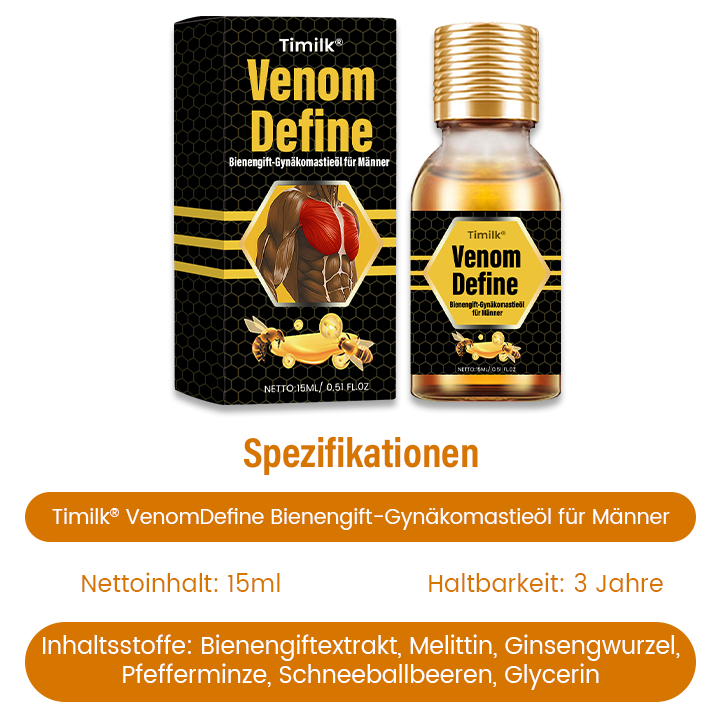 Timilk® VenomDefine Bienengift-Gynäkomastieöl für Männer (A)