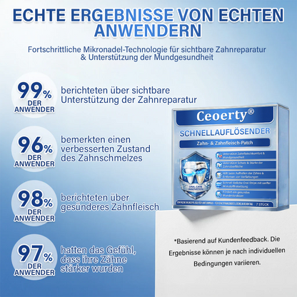 Ceoerty® Zahn- und Zahnfleischpflege – schnell lösliches Mikronadel-Pflaster✨