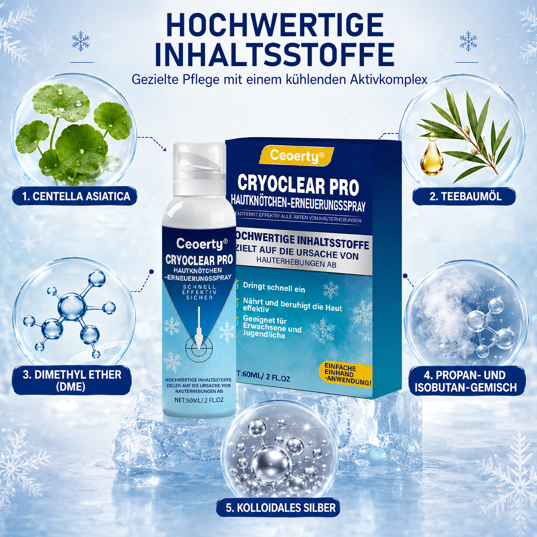 Ceoerty® CryoClear Pro Hauterneuerungs-Spray gegen Hautunebenheiten