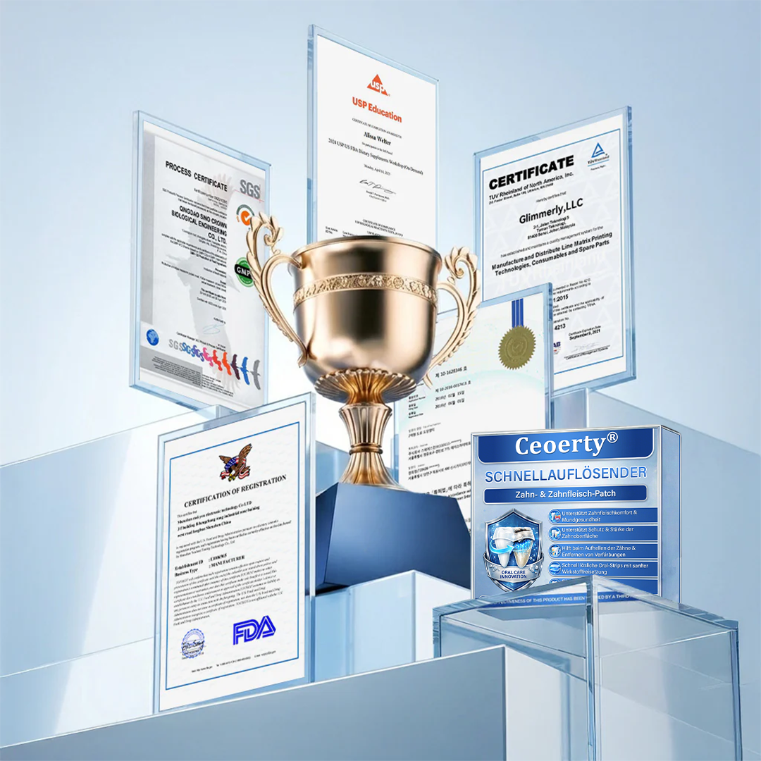 Ceoerty® Zahn- und Zahnfleischpflege – schnell lösliches Mikronadel-Pflaster✨