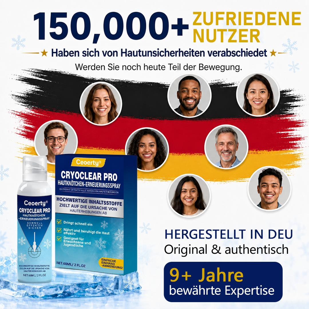 Ceoerty® CryoClear Pro Hauterneuerungs-Spray gegen Hautunebenheiten