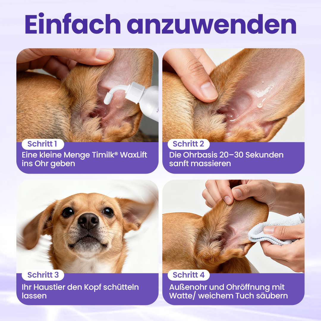 Timilk® WaxLift Haustier-Ohrenreinigungslösung