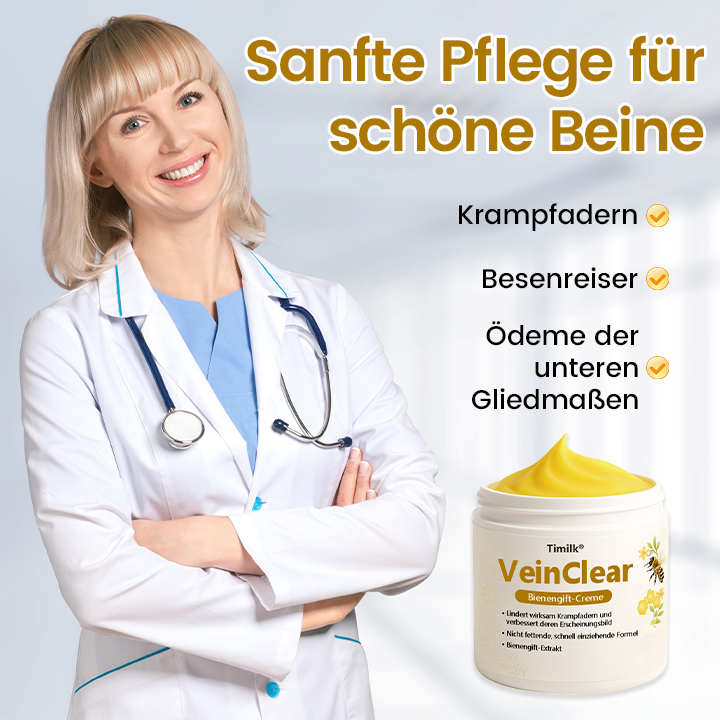 Timilk® VeinClear Bienengiftcreme |✨ Sichtbare Linderung in nur 7 Tagen! 🦵🌿