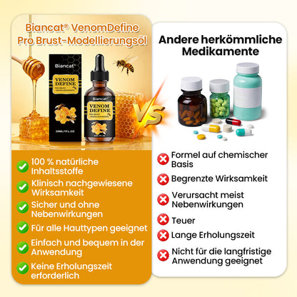 🔥 BRUST-KONTUR-UPGRADE FÜR MÄNNER 💪 Biancat® VenomDefine Pro Brust-Modellierungsöl 🐝 Tägliche Unterstützung mit Bienengift für eine festere und definiertere Brust