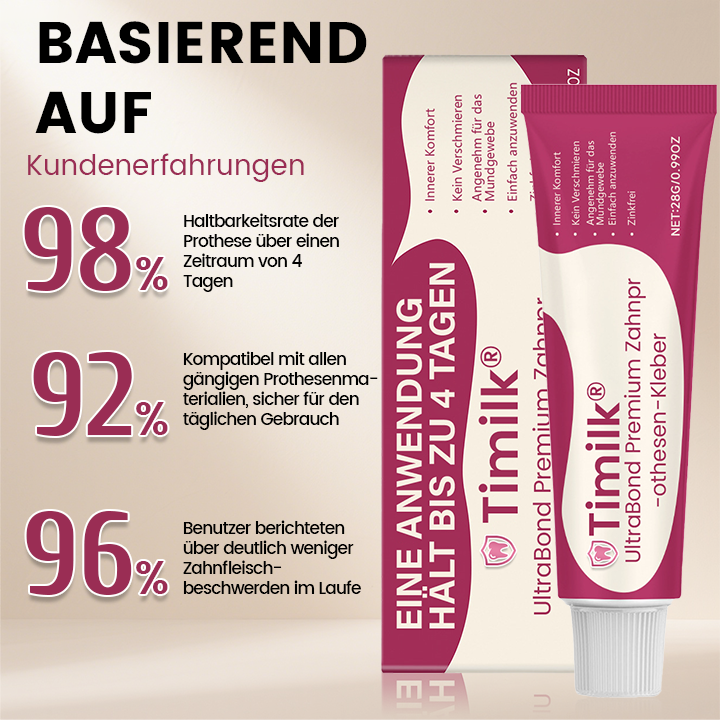 Timilk® UltraBond Premium Zahnprothesen-Kleber