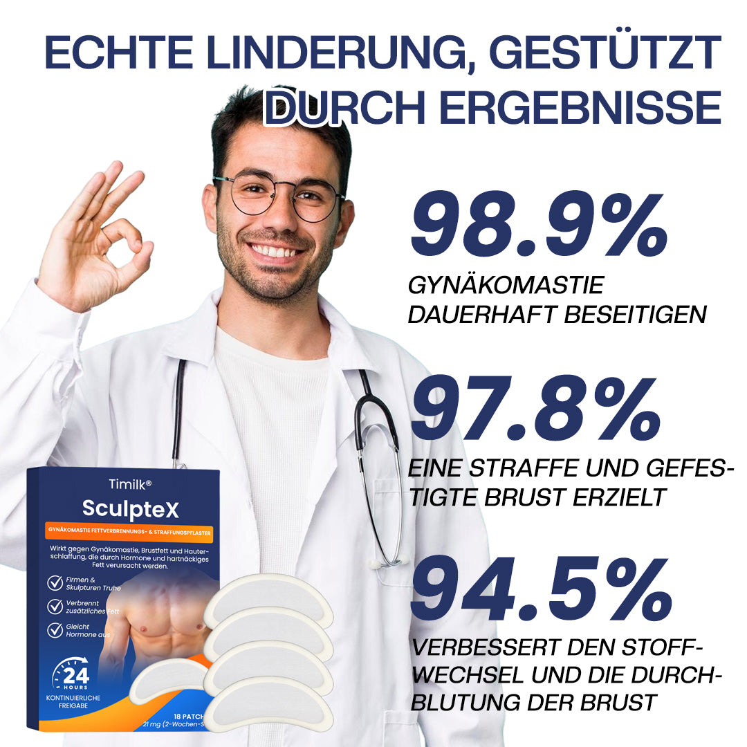 Timilk® SculptXX Gynäkomastie Fettverbrennungs- & Straffungspflaster