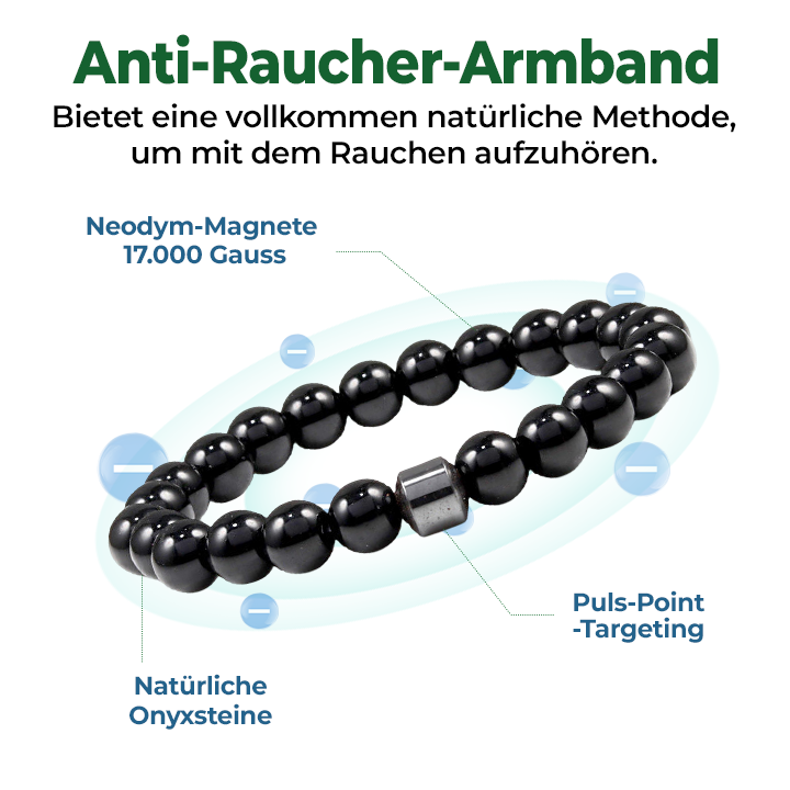 Czticle® AntiSmoke Magnetisches Armband ⚕️Unterbricht Nikotinsucht schnell – in nur 21 Tagen!