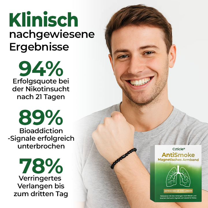 Czticle® AntiSmoke Magnetisches Armband ⚕️Unterbricht Nikotinsucht schnell – in nur 21 Tagen!
