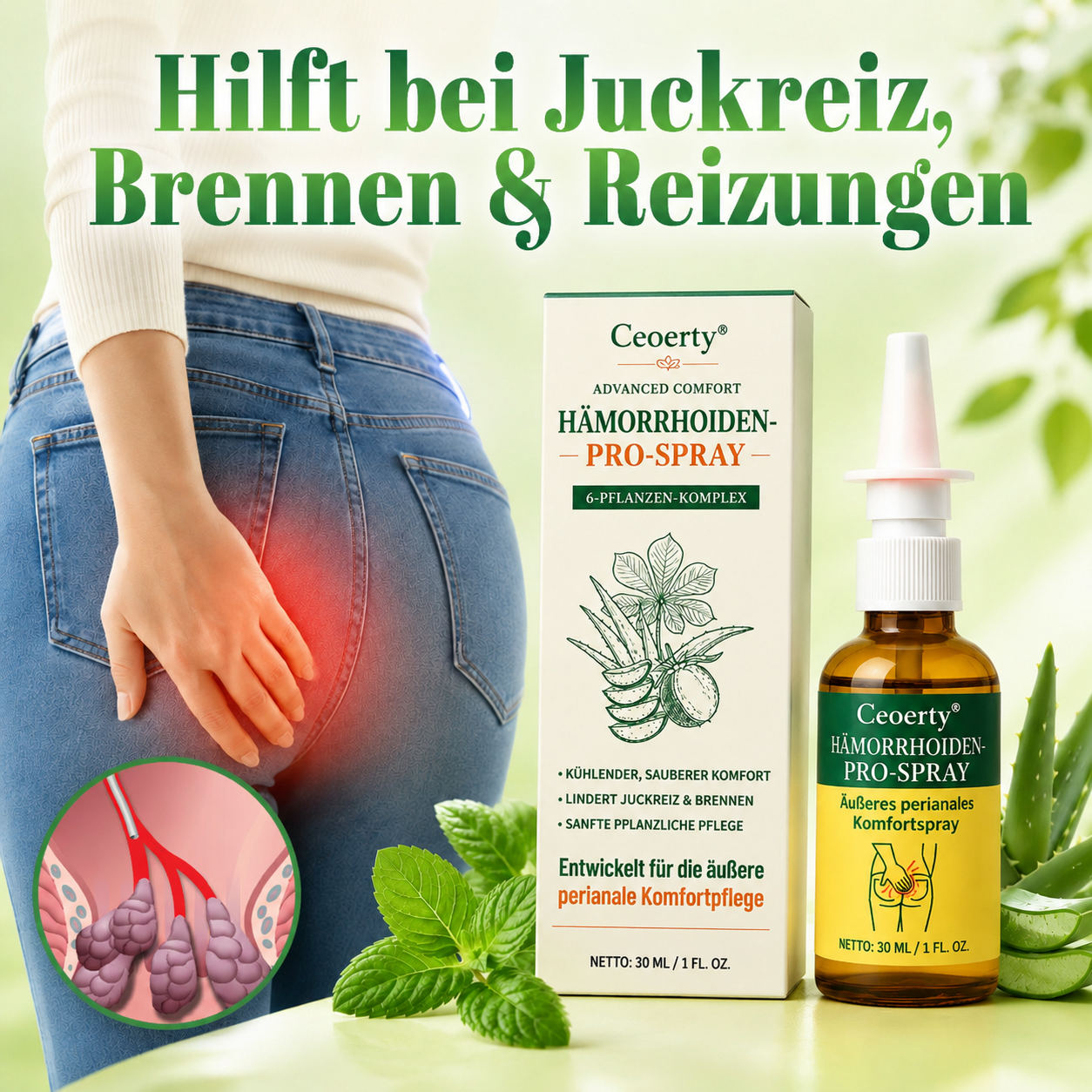 Ceoerty® Advanced Comfort Hämorrhoiden PRO Spray