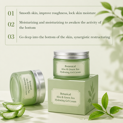 Feuchtigkeitsspendende Gel-Creme mit Aloe und grünem Tee