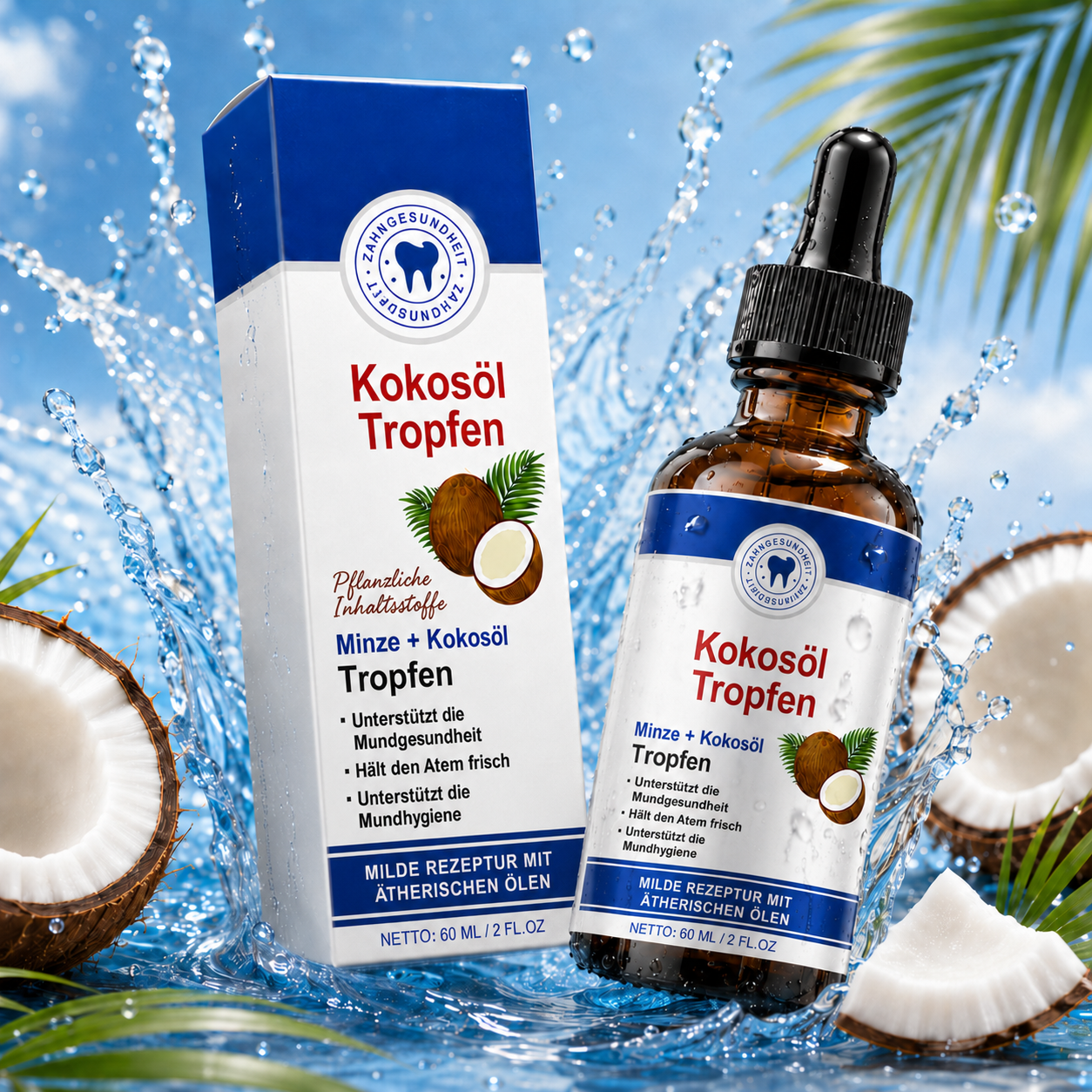 Kokosöl Tropfen